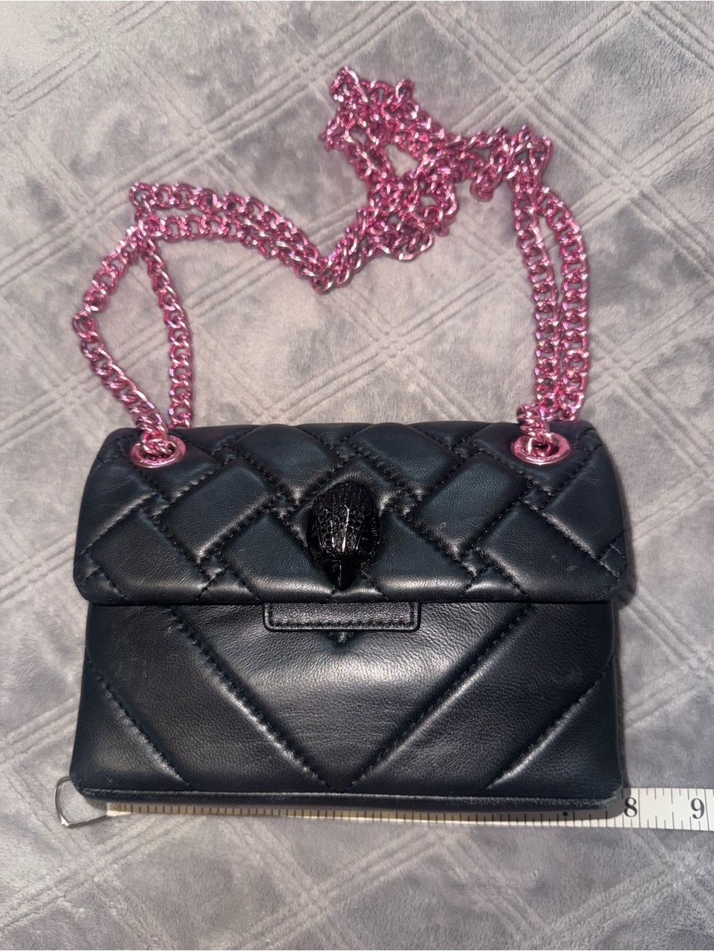 Kurt Geiger Black Quilted Leather Black/pink Bag